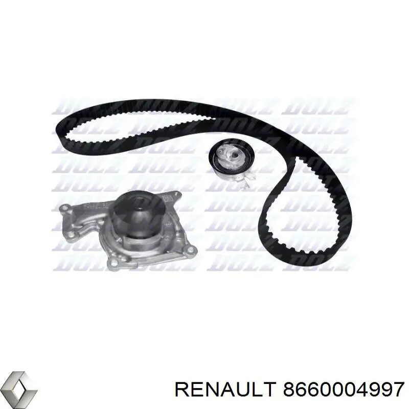 8660004997 Renault (RVI) correia do mecanismo de distribuição de gás, kit