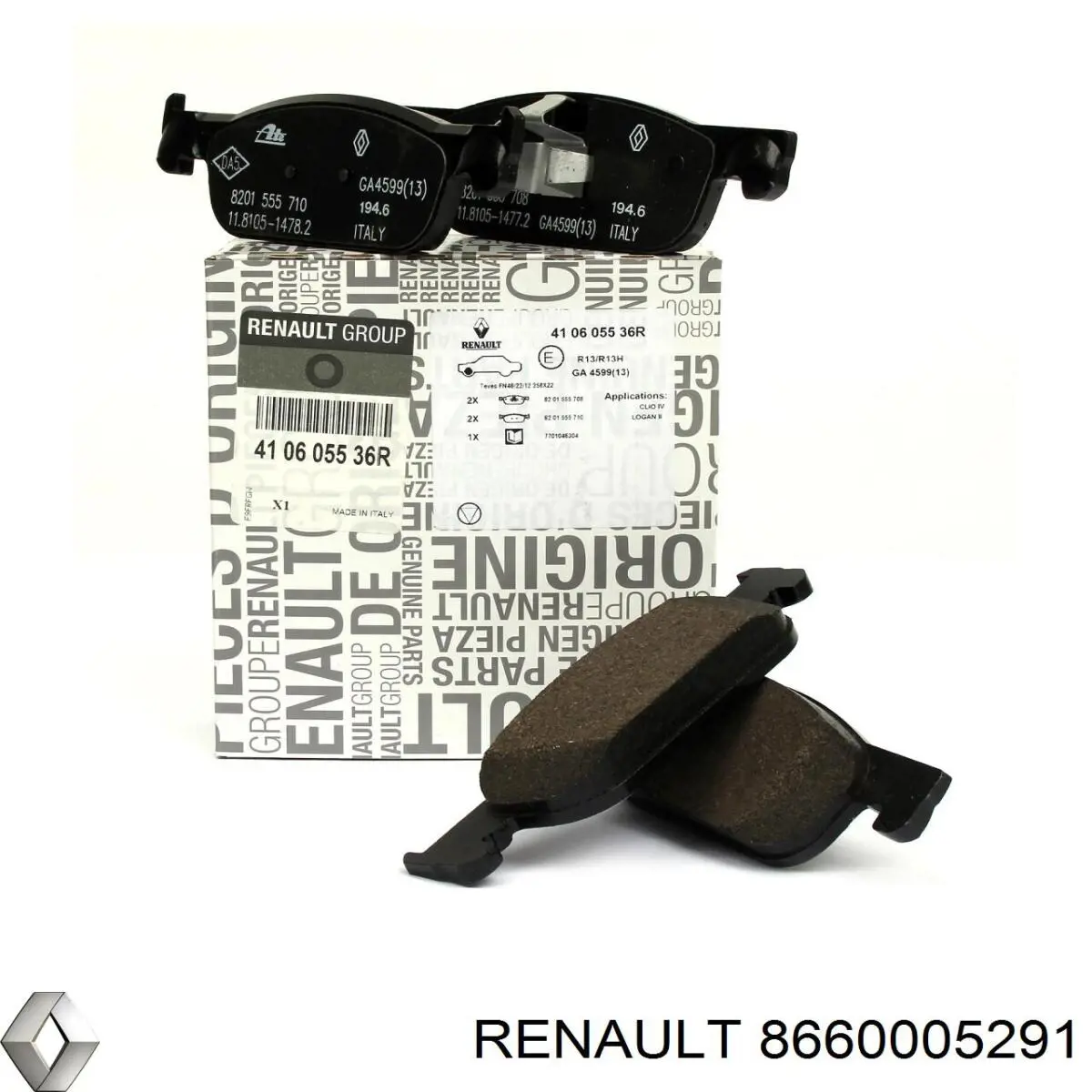 8660005291 Renault (RVI) sapatas do freio dianteiras de disco