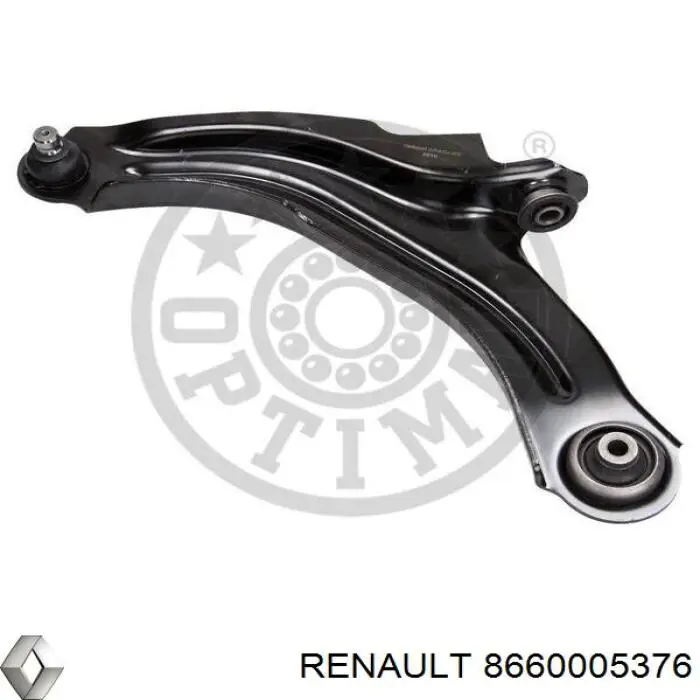 8660005376 Renault (RVI) braço oscilante inferior esquerdo de suspensão dianteira