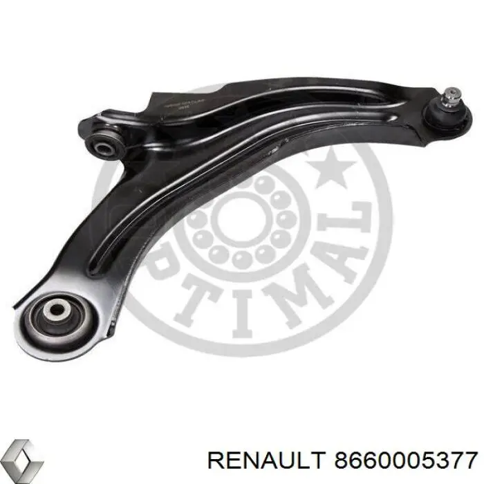 8660005377 Renault (RVI) braço oscilante inferior esquerdo de suspensão dianteira