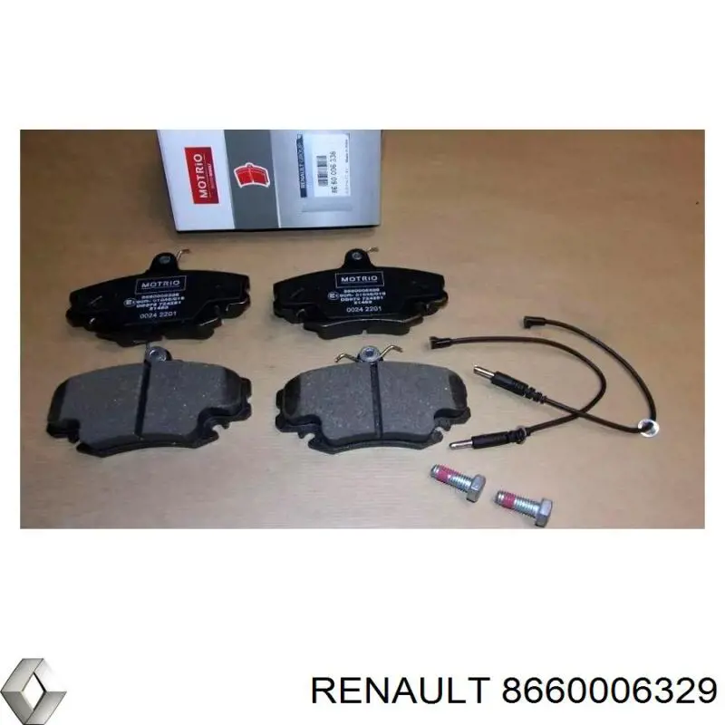 Передние тормозные колодки 8660006329 Renault (RVI)