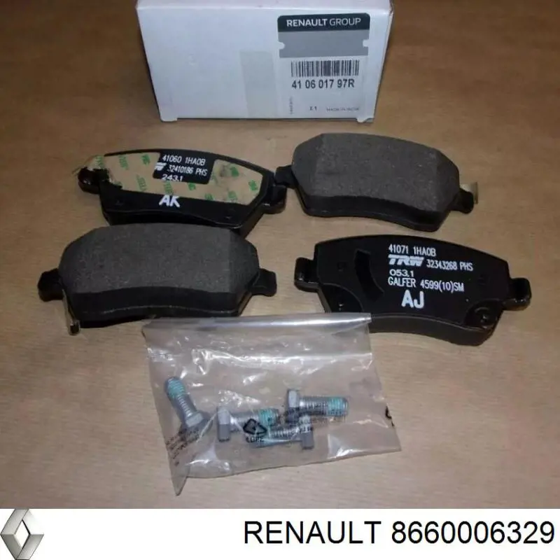 Sapatas do freio dianteiras de disco Renault (RVI) 8660006329 preço, a partir de 53,44 USD