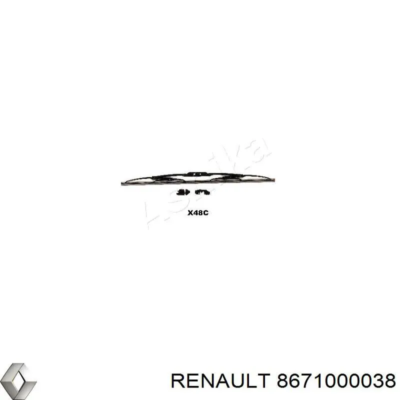 Щетка стеклоочистителя лобового стекла, водительская Renault (RVI) 8671000038 цена, от 13.85 USD