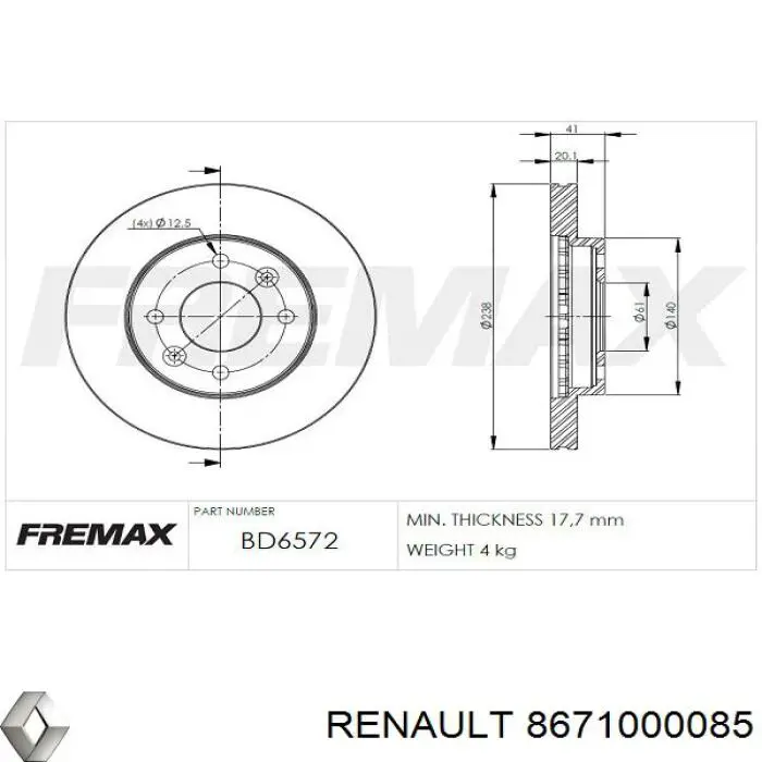 8671000085 Renault (RVI)