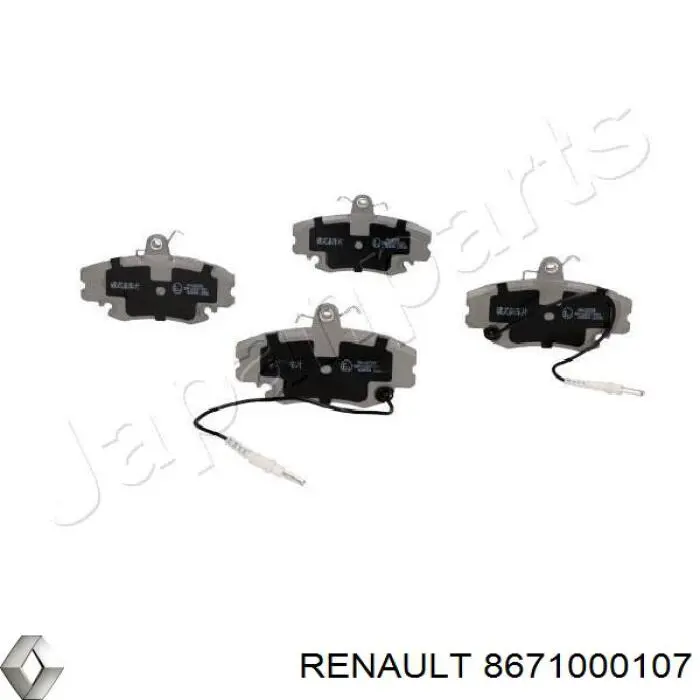 8671000107 Renault (RVI) колодки тормозные передние дисковые