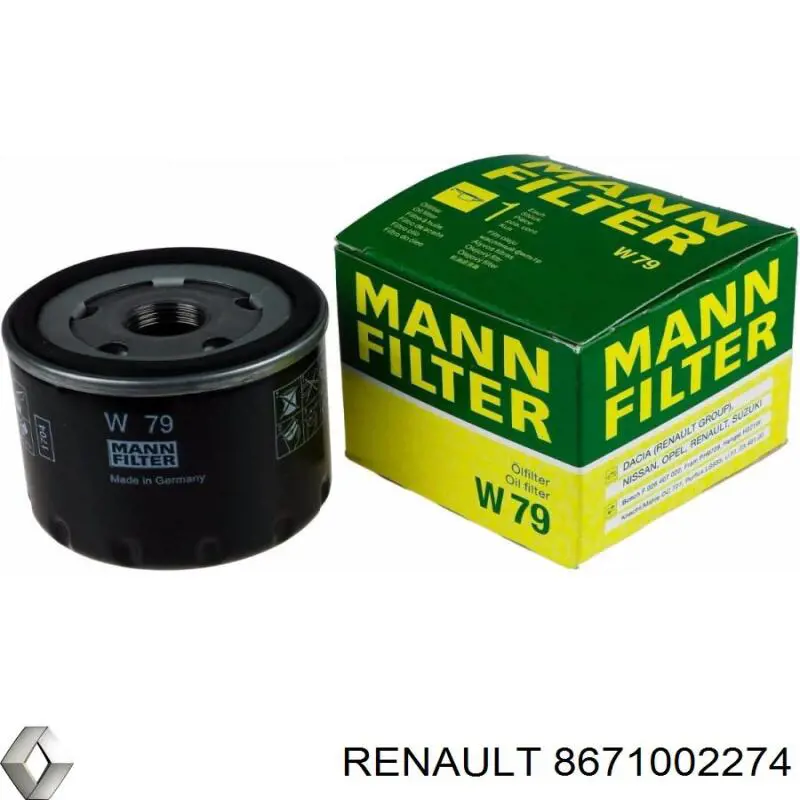 8671002274 Renault (RVI) Масляный фильтр двигателя