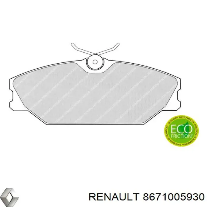Передние тормозные колодки 8671005930 Renault (RVI)