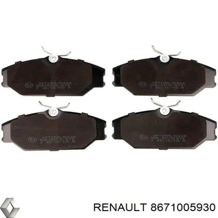 8671005930 Renault (RVI) колодки тормозные передние дисковые