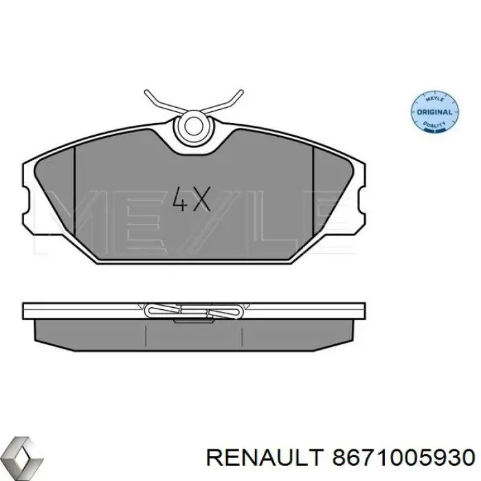 Колодки Renault (RVI) 8671005930 цена, от 17.93 USD