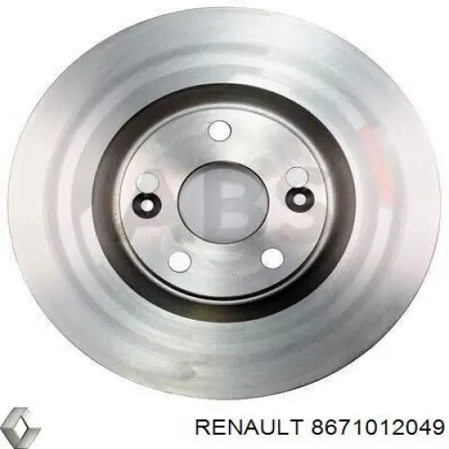 Передние тормозные диски 8671012049 Renault (RVI)