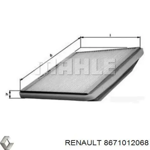 8671012068 Renault (RVI) фильтр салона