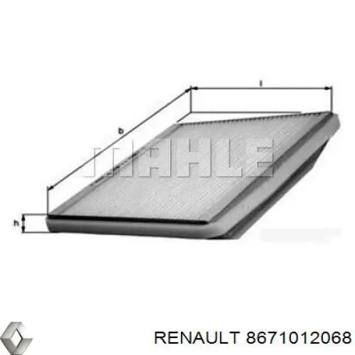 Фильтр салона 8671012068 Renault (RVI)