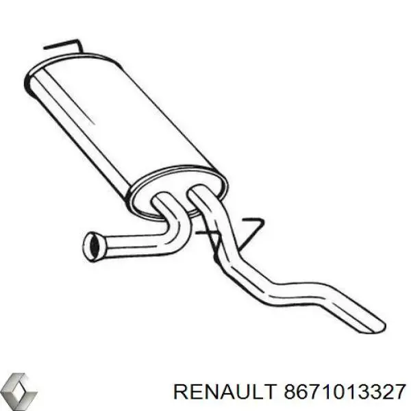 Выхлоп задний Renault (RVI) 8671013327 цена, от 49.68 USD