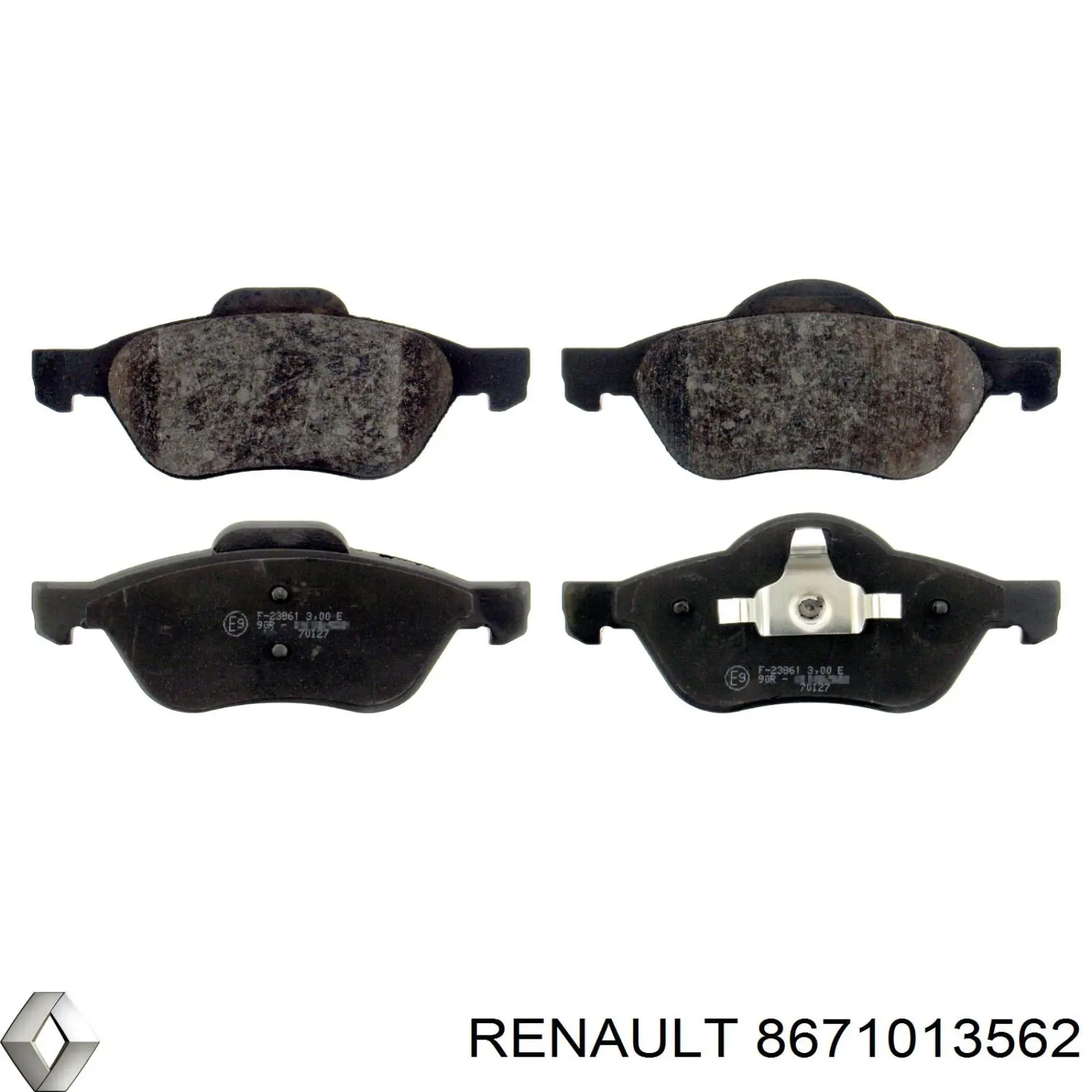 8671013562 Renault (RVI) колодки тормозные передние дисковые
