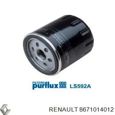 Filtro de aceite 8671014012 Renault (RVI)