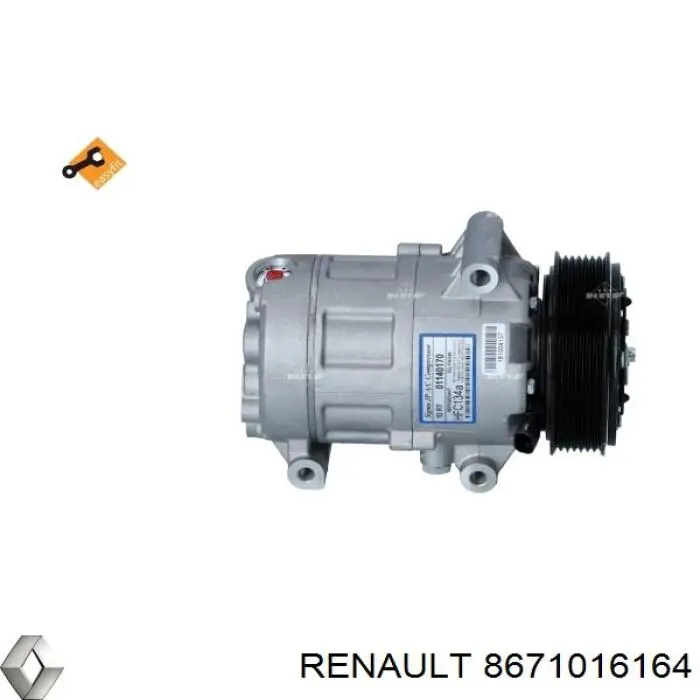 Компрессор кондиционера 8671016164 Renault (RVI)