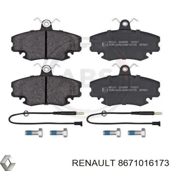 Передние тормозные колодки 8671016173 Renault (RVI)