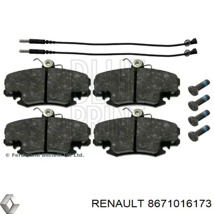 Колодки Renault (RVI) 8671016173 цена, от 13.56 USD
