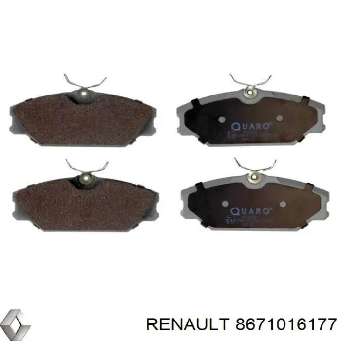 8671016177 Renault (RVI) колодки тормозные передние дисковые