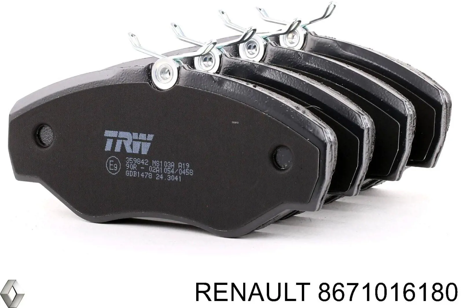 Pastillas de freno delanteras 8671016180 Renault (RVI)