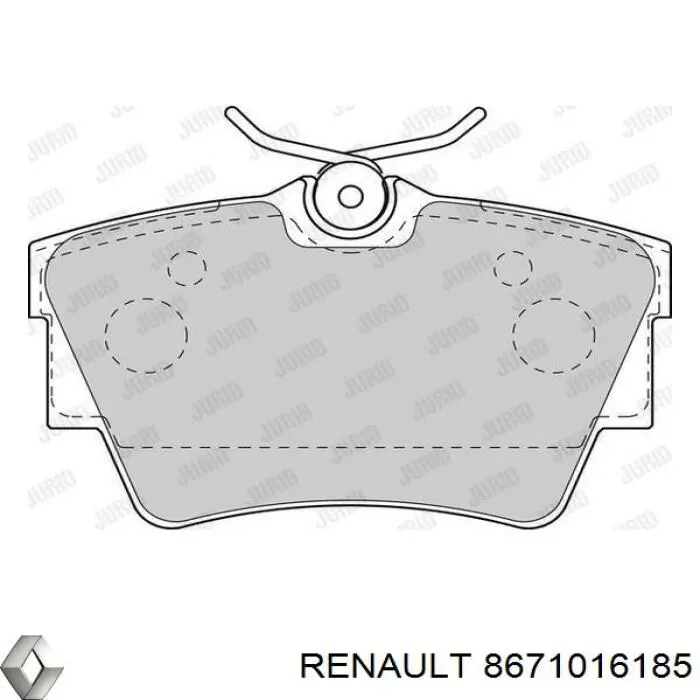 Задние тормозные колодки 8671016185 Renault (RVI)