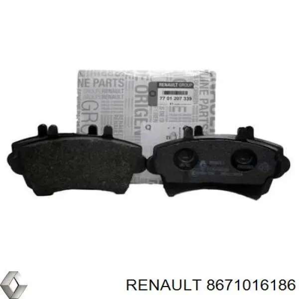 Передние тормозные колодки 8671016186 Renault (RVI)