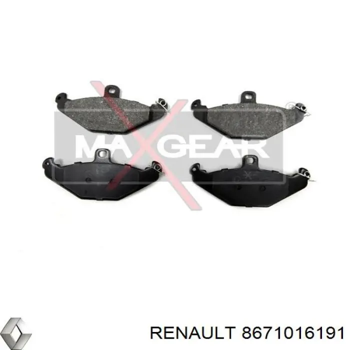 Задние тормозные колодки 8671016191 Renault (RVI)