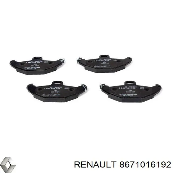 Задние тормозные колодки 8671016192 Renault (RVI)