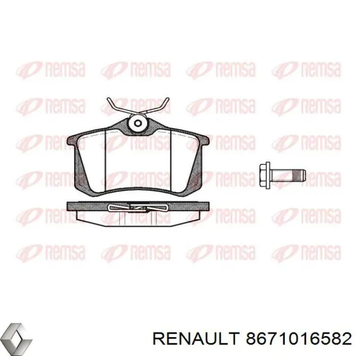 Колодки дисковые  Renault (RVI) 8671016582 цена, от 19.28 USD