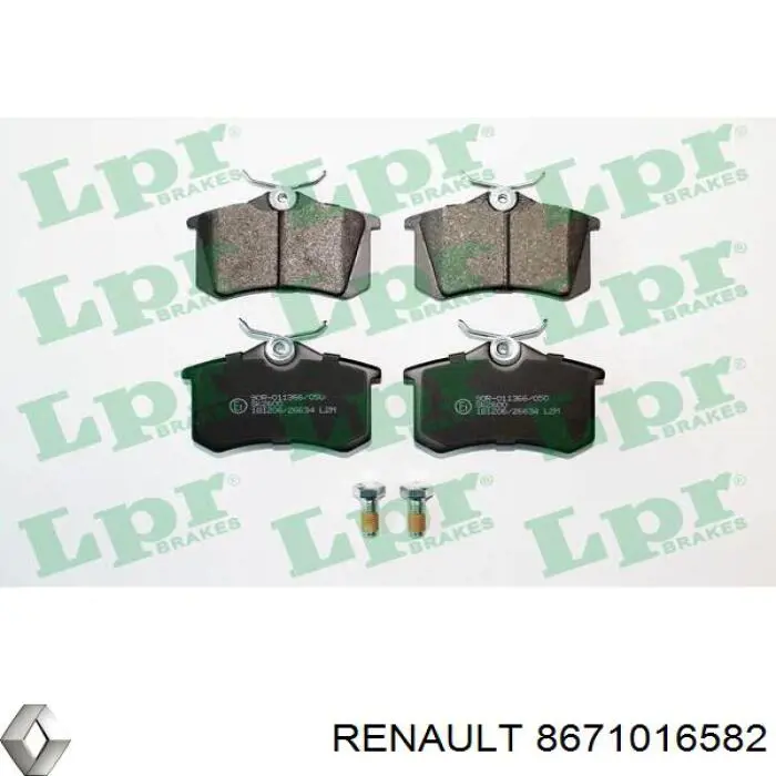 Купить 8671016582 Renault (RVI) Колодки тормозные задние, дисковые