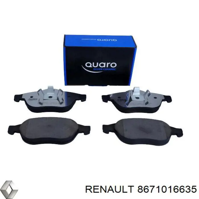 Передние тормозные колодки 8671016635 Renault (RVI)