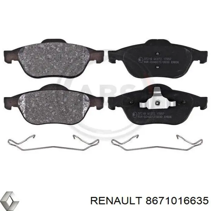 Передние тормозные колодки 8671016635 Renault (RVI)