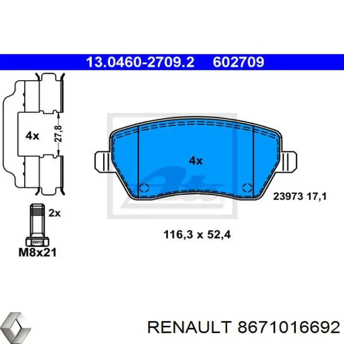 8671016692 Renault (RVI)