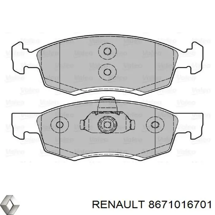Передние тормозные колодки 8671016701 Renault (RVI)