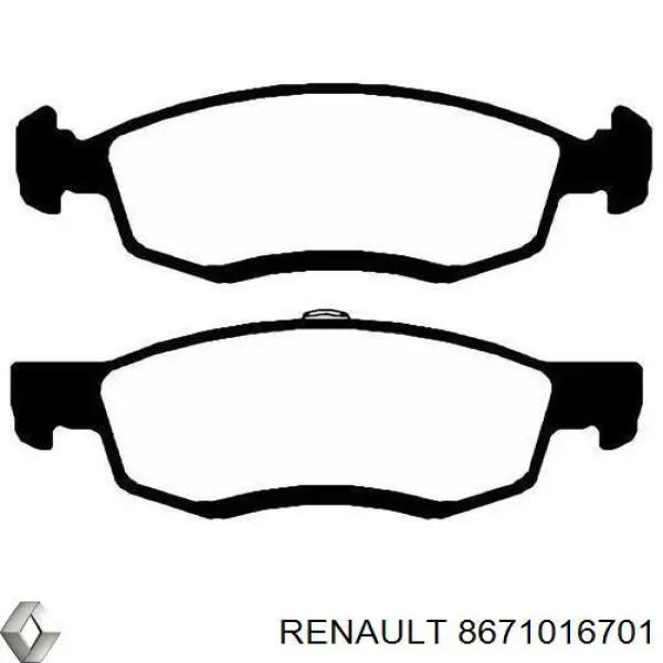 Тормозные колодки Renault (RVI) 8671016701