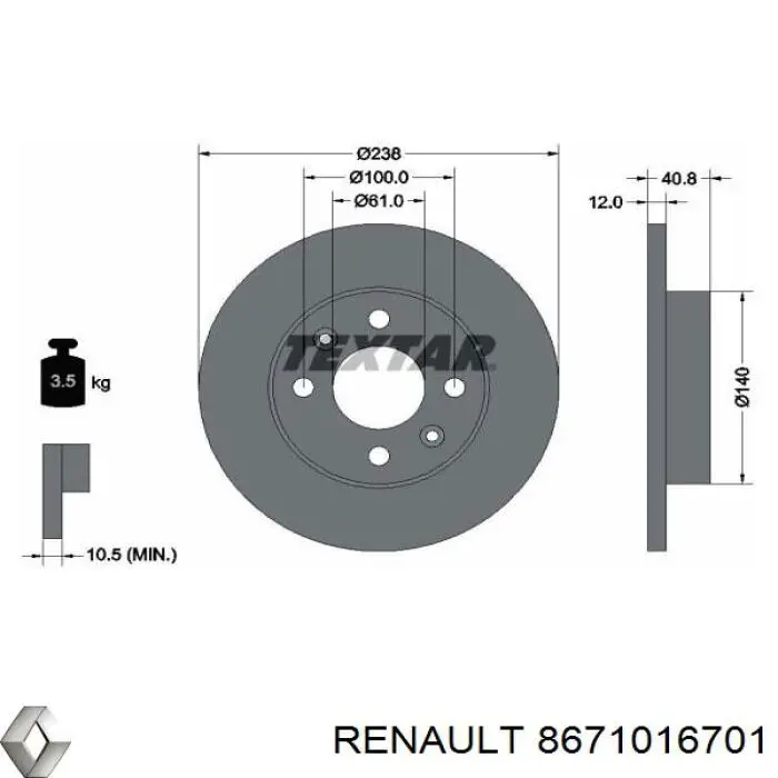 8671016701 Renault (RVI)