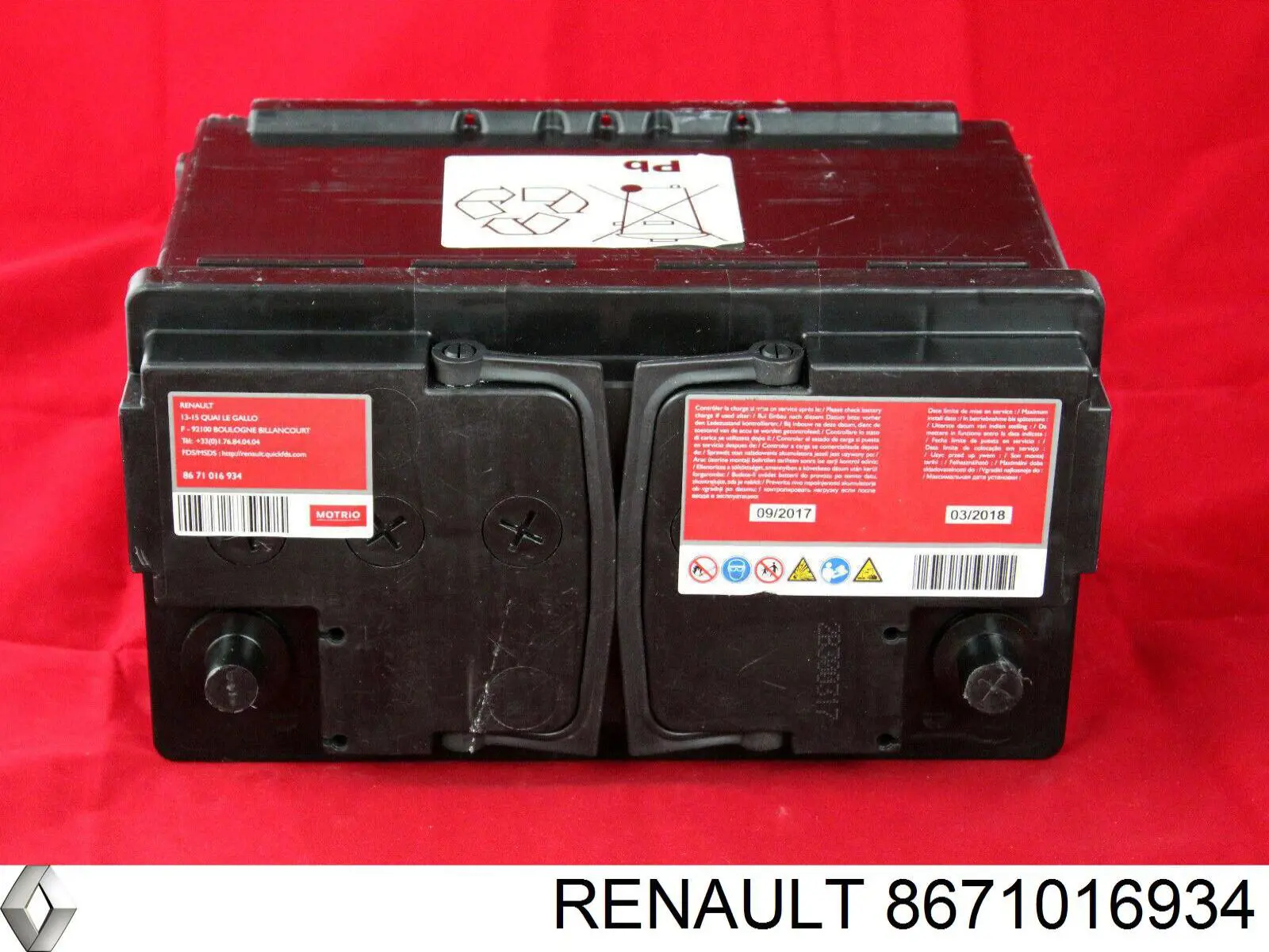 Аккумулятор Renault (RVI) 8671016934