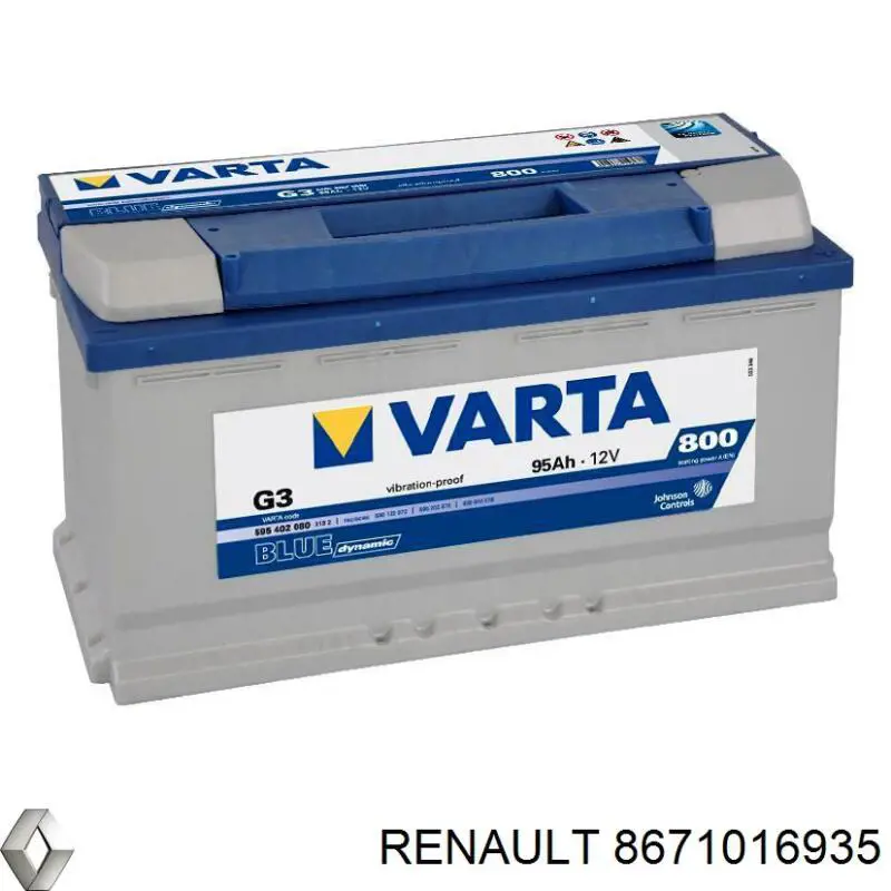 Аккумулятор автомобильный Renault (RVI) 8671016935 цена, от 160.21 USD