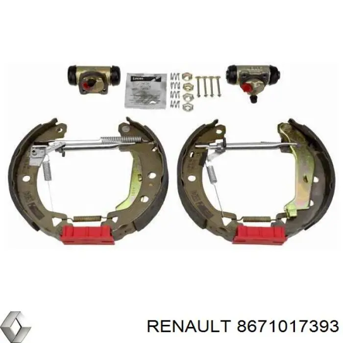 Задние барабанные колодки 8671017393 Renault (RVI)