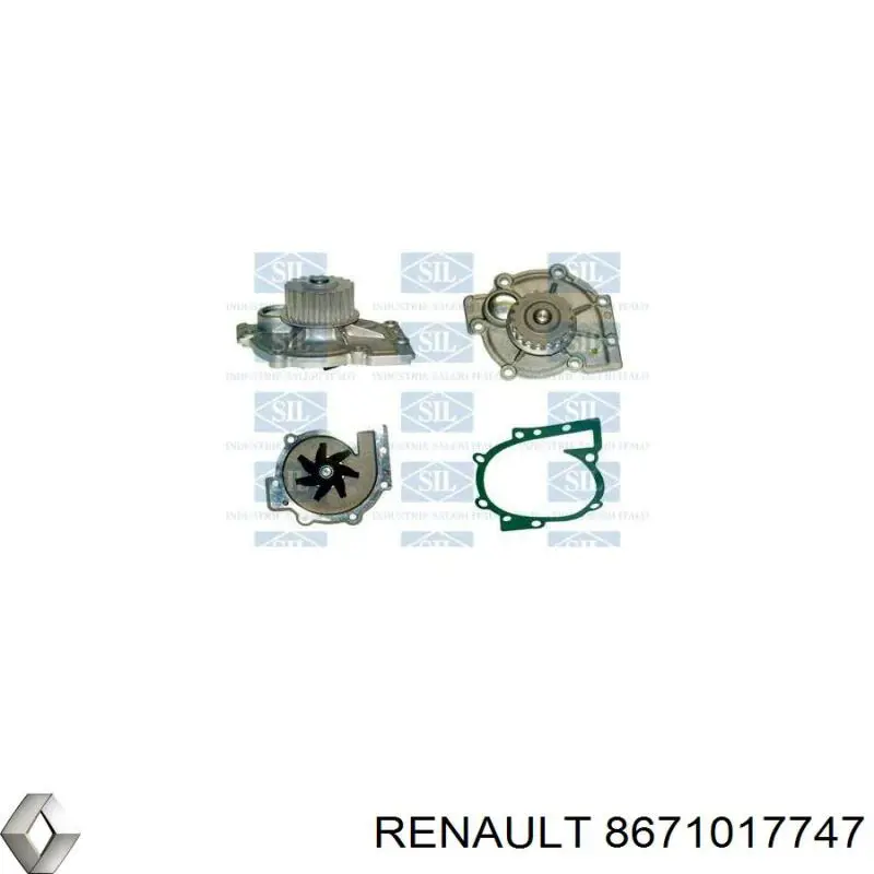 8671017747 Renault (RVI) помпа