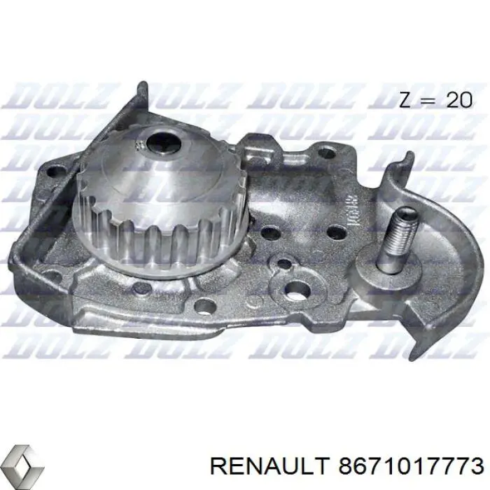 Помпа водяная (насос) охлаждения Renault (RVI) 8671017773
