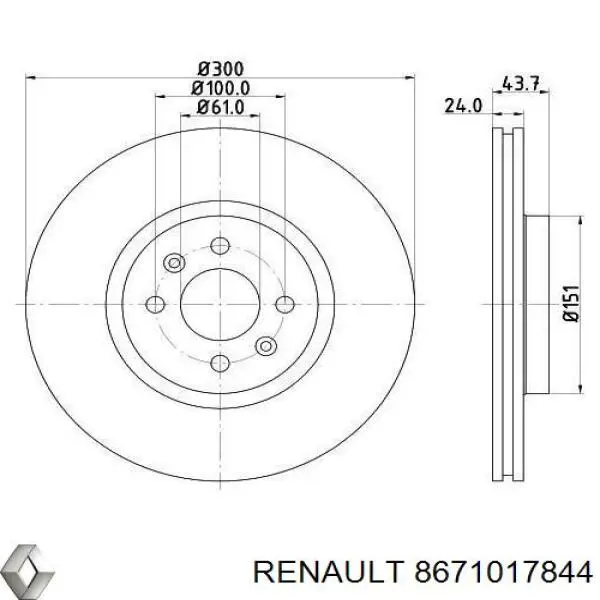 Купить 8671017844 Renault (RVI) Ротор тормозной