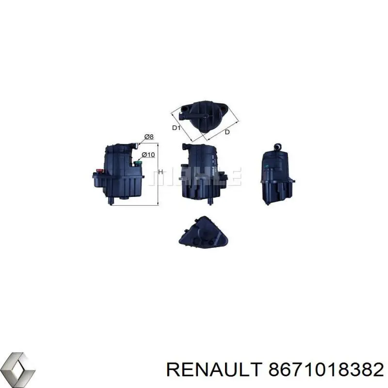 Фильтр тонкой очистки топлива Renault (RVI) 8671018382 цена, от 32.31 USD