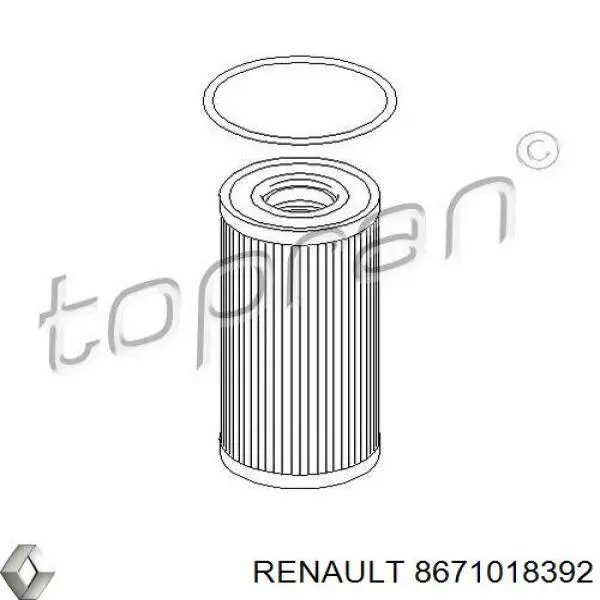 Масляный фильтр 8671018392 Renault (RVI)