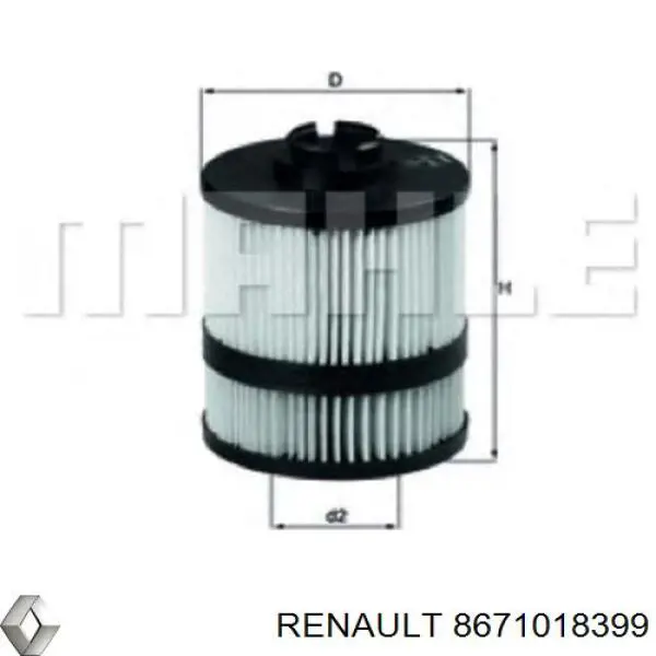 8671018399 Renault (RVI) масляный фильтр