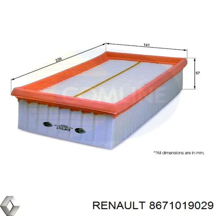 8671019029 Renault (RVI) воздушный фильтр