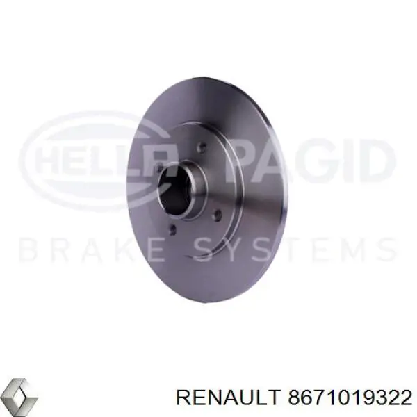 Тормозные диски 8671019322 Renault (RVI)