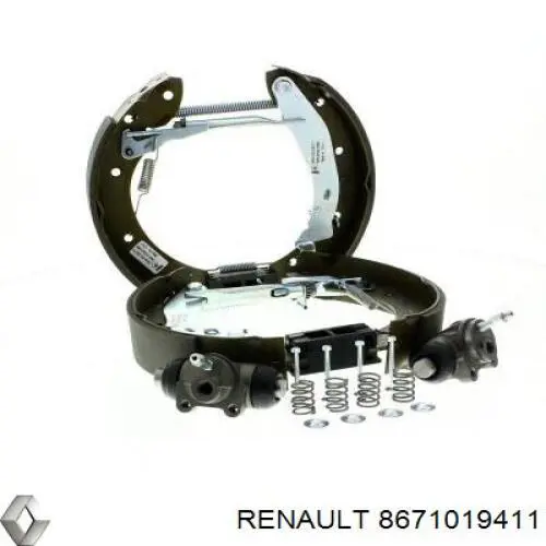 Задние барабанные колодки 8671019411 Renault (RVI)