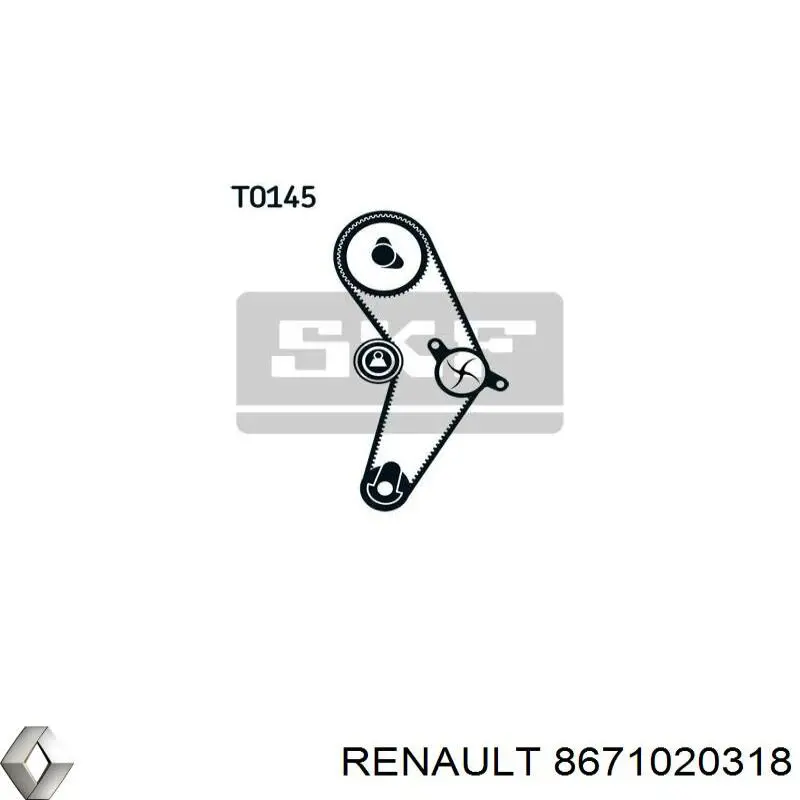 Ремень ГРМ 8671020318 Renault (RVI)
