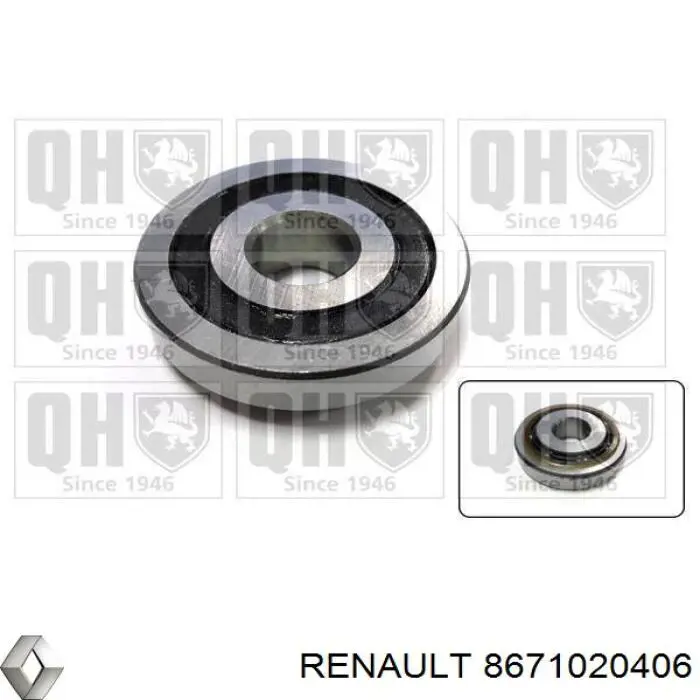 Опора стойки амортизатора переднего Renault (RVI) 8671020406 цена, от 30.60 USD